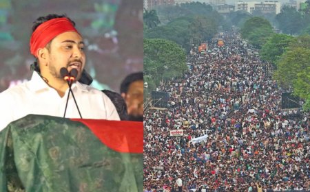 বাংলাদেশে ভারত ও পাকিস্তানপন্থী রাজনীতির ঠাঁই হবে না: নাহিদ