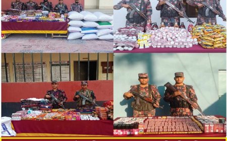 যশোর শার্শা বেনাপোল ব্যাটালিয়ন ৪৯ বিজিবির অভিযানে মদ ফেন্সিডিল থ্রিপিস ও লেহেঙ্গা