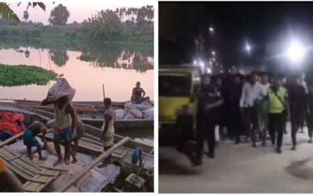 মিরসরাইয়ে অবৈধ ভারতীয় শাড়ি থ্রিপিস এর গাড়ি লুট