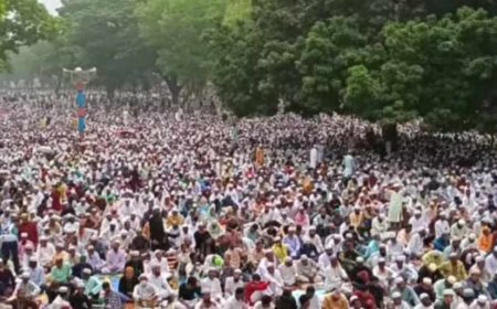 আল্লাহু আকবার ধ্বনিতে মুখরিত হয়ে উঠে শোলাকিয়া ঈদগাহ ময়দান