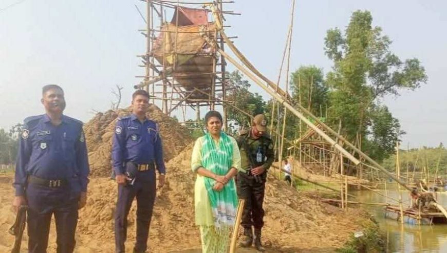 অবৈধ বালু উত্তোলনে শেরপুরের নালিতাবাড়ী কারাদণ্ড ট্রাক জব্দ