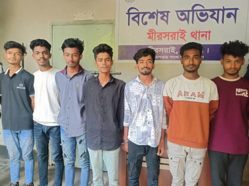 মিরসরাইয়ে ছিনতাইকারীর ৭ সদস্য আটক