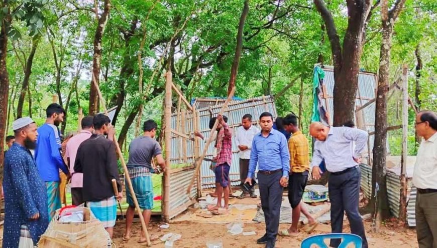 ইকোপার্কের দোকান উচ্ছেদ করেছে শেরপুরের বন বিভাগ
