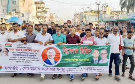 জামালপুরে জেলা যুবদলের পৃথক পৃথক বিক্ষোভ মিছিল 