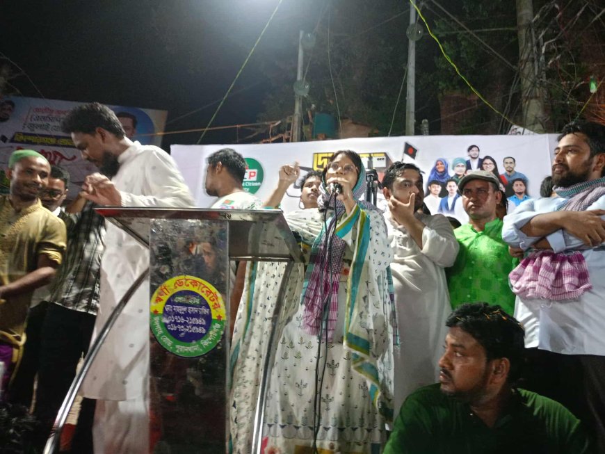 কিশোরগঞ্জে এনপিপির পদযাত্রা, বিশাল জনসভায় নাহিদ ইসলাম