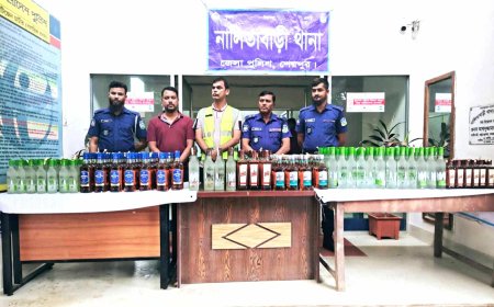 শেরপুরে ভারতীয় মদসহ প্রাইভেটকার জব্দ চালক গ্রেপ্তার