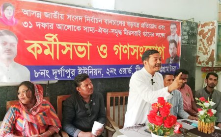 মিরসরাইয়ে বিএনপির কর্মী সভা ও ৩১ দফার লিফলেট বিতরণ