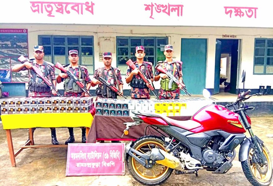 শেরপুরের কোটি টাকার ভারতীয় চোরাই পণ্য জব্দ