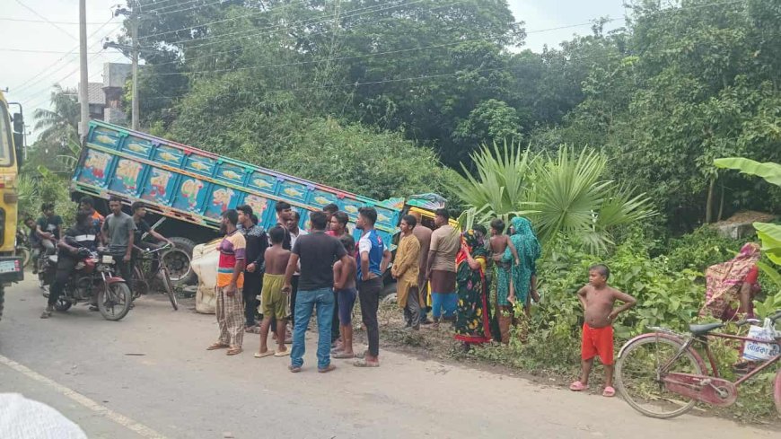 সাতক্ষীরায় ট্রাকের ধাক্কায় ইঞ্জিনভ্যান চালক ও আরোহী আহত