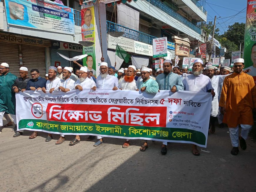 জাতীয় সনদ, ফ্যাসিষ্টের বিচার, জাপা নিষিদ্ধ পিআর নির্বাচন দাবীতে বিক্ষোভ  মিছিল