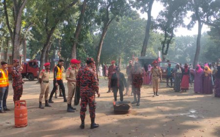 সাতক্ষীরায় ফায়ার ফাইটিং ম্যানেজমেন্ট ট্রেনিং ও মহড়া অনুষ্ঠিত