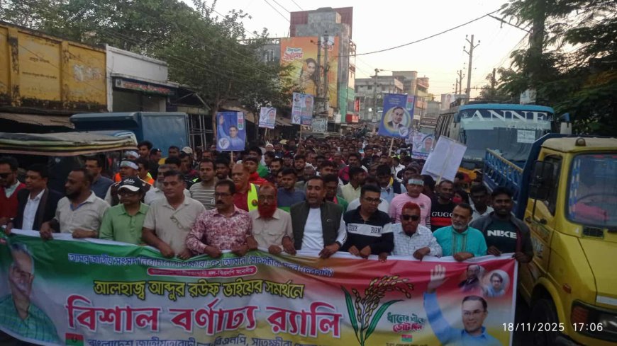 সাতক্ষীরায় ধানের শীষ প্রতীকের সমাবেশ জনসমুদ্রে পরিনত