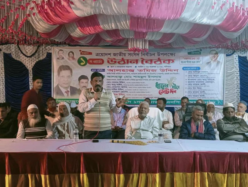 ধামরাইয়ে এয়োদশ জাতীয় সংসদ নির্বাচন উপলক্ষে উঠান বৈঠক অনুষ্ঠিত 