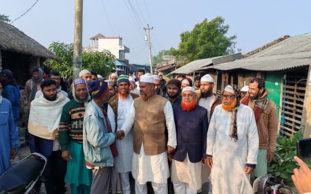 কয়রায় জামায়াত নেতা আবুল কালাম আজাদের নির্বাচনী  গণসংযোগ