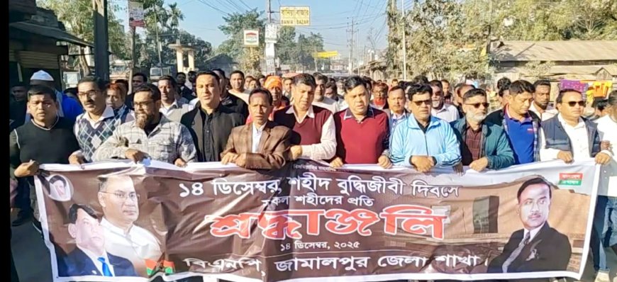 জামালপুরে শহীদ বুদ্ধিজীবী দিবস পালিত