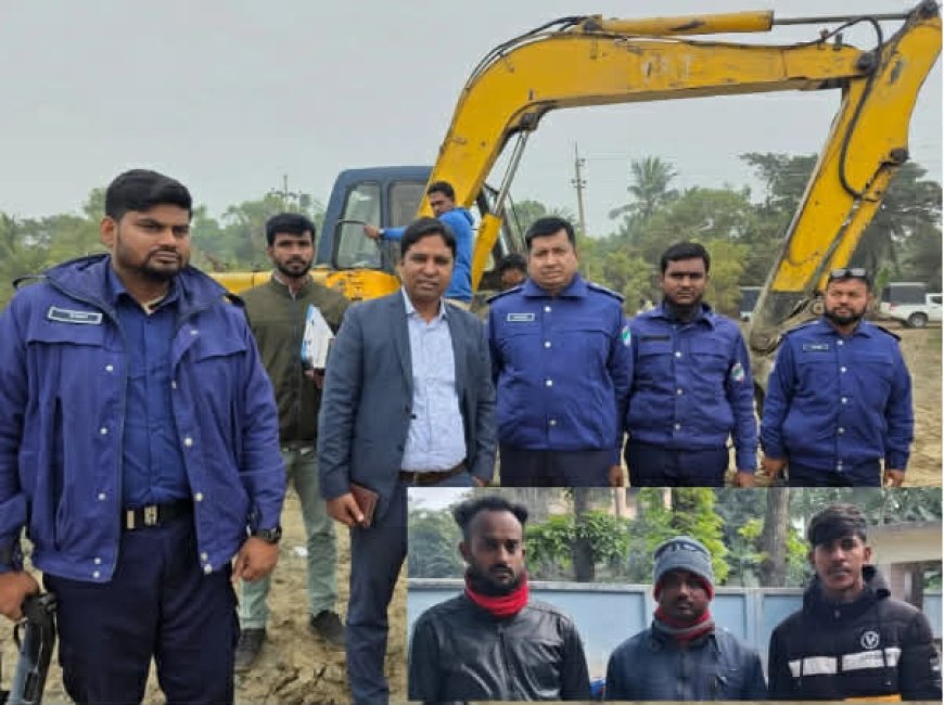 সাতক্ষীরার আশাশুনিতে ভ্রাম্যমান আদালতের অভিযানে অবৈধভাবে বেতনা নদীর তীরের মাটি কেটে বিক্রির অভিযোগে ৩ জনের তিন মাস কারাদ্বন্ড প্রদান