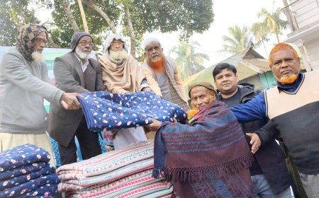 জামালপুরে ৫ শতাধিক শীতার্তদের মাঝে শীতবস্ত্র বিতরণ