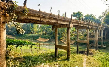 গোপালপুর পৌরশহরের বৈরাণ সেঁতুর জীর্নদশা