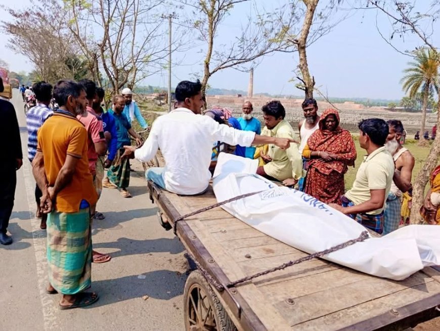 সাতক্ষীরার পাটকেলঘাটায় গরুবোঝাই ইঞ্জিনভ্যান খাদে পড়ে চালক নিহত, আহত-২