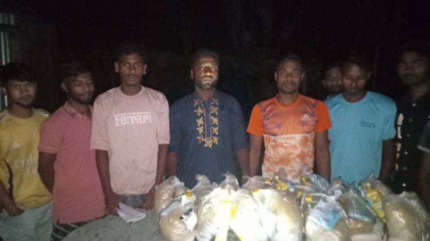 বেরীপটল পশ্চিম পাড়া সামাজিক সেবা সংগঠন  উদ্যোগে ঈদ সামগ্রী বিতরণ