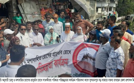 ডেঙ্গু ও মশাবাহিত রোগের প্রাদুর্ভাব রোধে সাতক্ষীরায় পরিষ্কার পরিচ্ছন্নতার কার্যক্রম