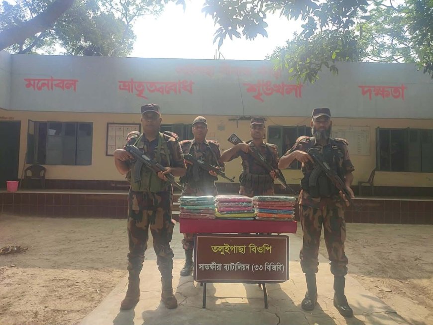 সাতক্ষীরা সীমান্ত থেকে ভারতীয় বিভিন্ন মালামাল জব্দ