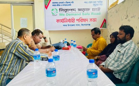 নিরাপদ সড়ক চাই (নিসচা) কিশোরগঞ্জ সদর উপজেলা শাখার প্রথম কার্যনির্বাহী সভা অনুষ্ঠিত