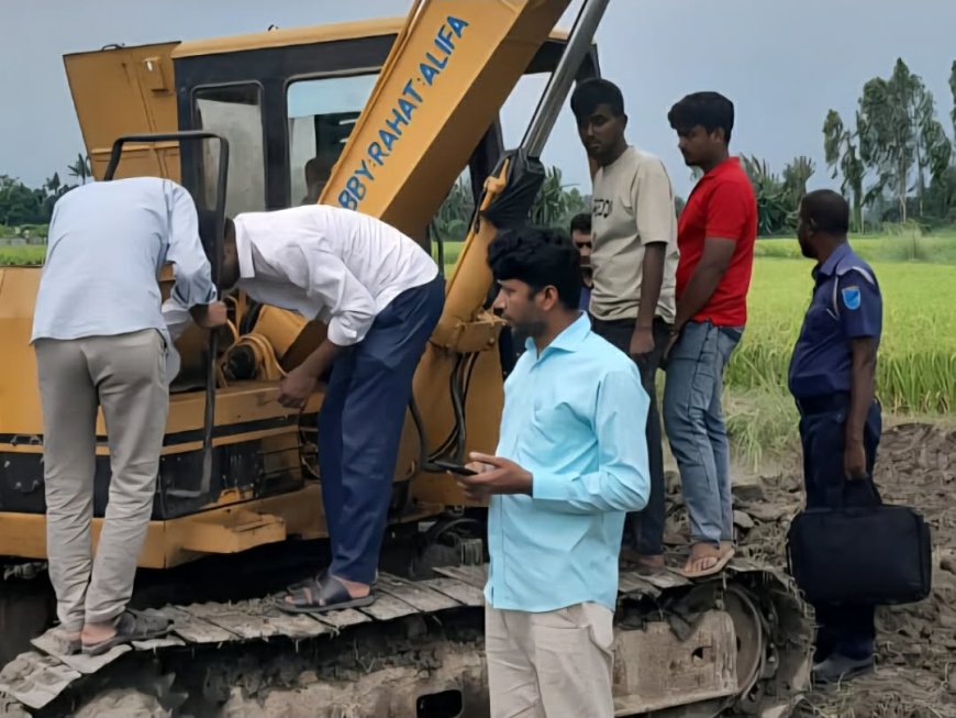 বাসাইলে অবৈধভাবে মাটি কাটায় এক লাখ টাকা জরিমানা