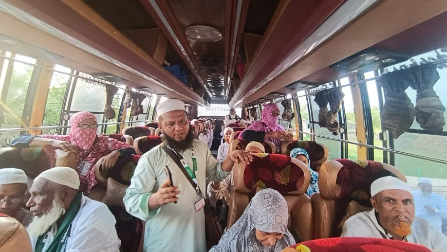 সাতক্ষীরা থেকে সৌদি হাসান হজ্জ্ব গ্রুপের ১৭০ হাজির ঢাকা যাত্রা