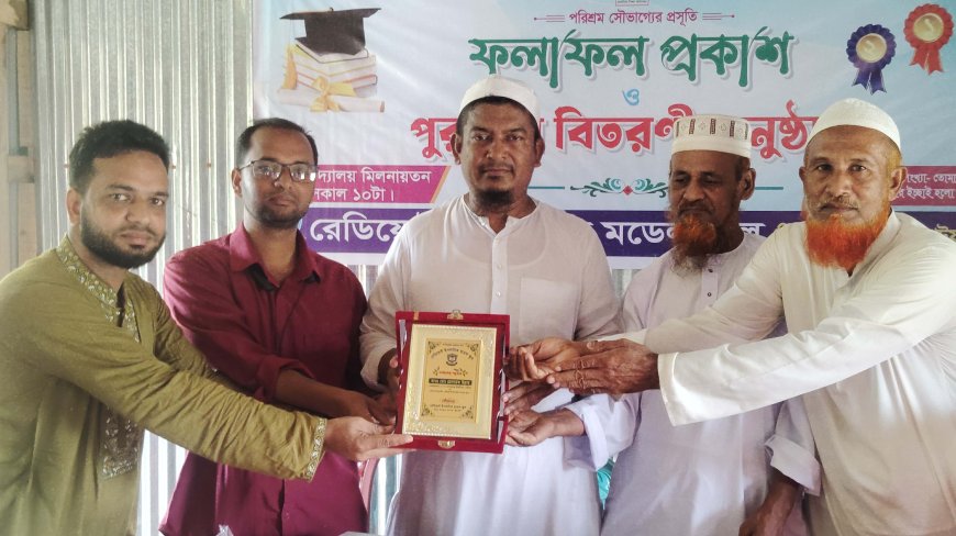 মহিপুরে স্কুলের রাস্তা ইটের সলিং করে সম্মাননা পেলেন চেয়ারম্যান হেদায়েত উল্লাহ