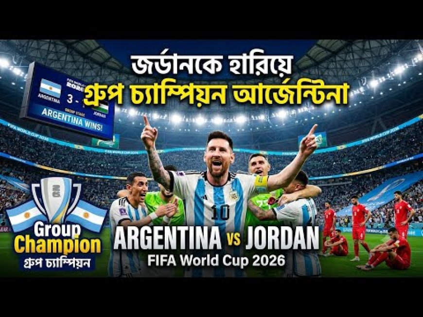 জর্ডানকে হারিয়ে আর্জেন্টিনার দাপুটে জয়