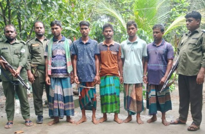 সুন্দরবনে নিষিদ্ধ সময়ে মাছ শিকার,৫ জেলে কারাগারে
