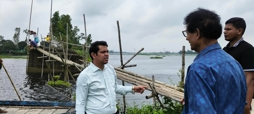 বাসাইলে ​নিরাইলবাসীর দুর্ভোগ লাঘবে দ্রুত অস্থায়ী কাঠের ব্রিজ নির্মাণের আশ্বাস ইউএনও’র