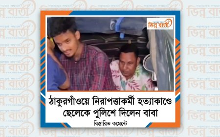 ঠাকুরগাঁওয়ে নিরাপত্তাকর্মী হত্যাকাণ্ডে ছেলেকে পুলিশে দিলেন বাবা