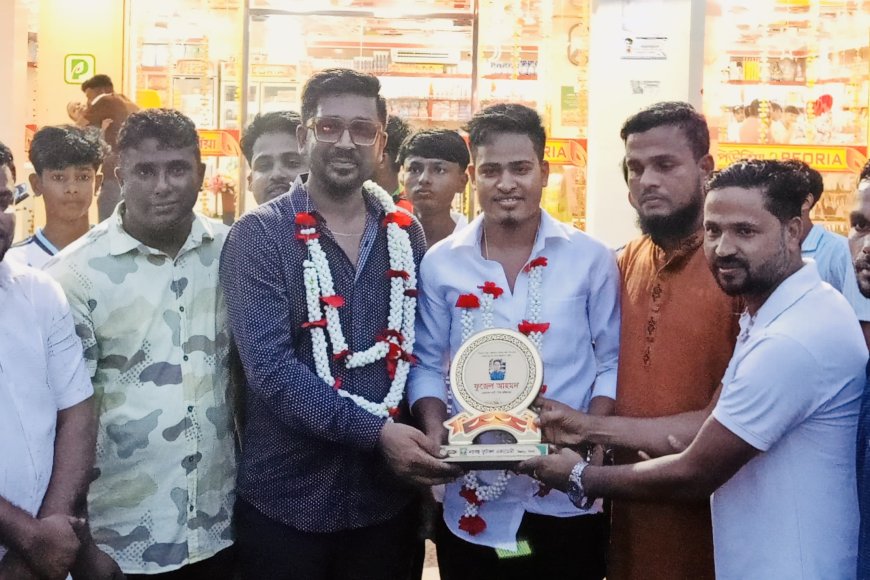 দরবস্ত ফুটবল একাডেমির সংবর্ধনায় অভিনেতা সনি রহমান