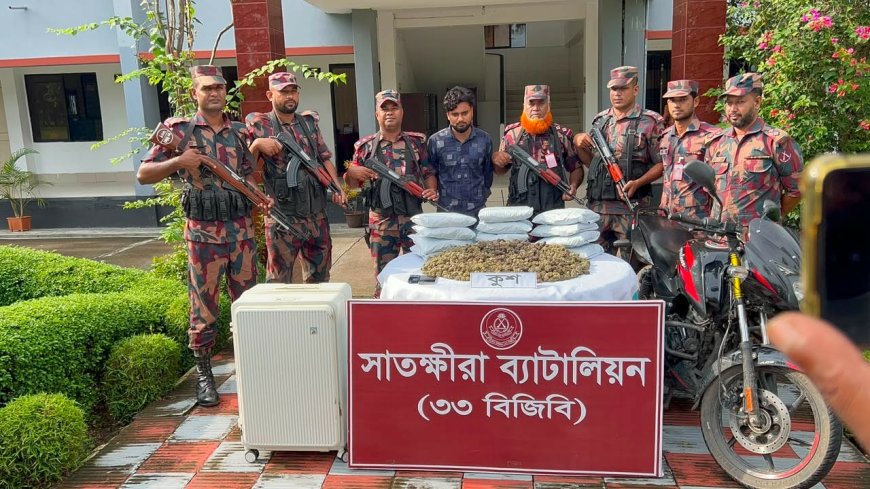 ভারতে পাচারের সময় সাতক্ষীরা সীমান্ত থেকে ৬ কোটি টাকা মূল্যের নতুন মাদক 'কুশ'সহ এক পাচারকারী আটক